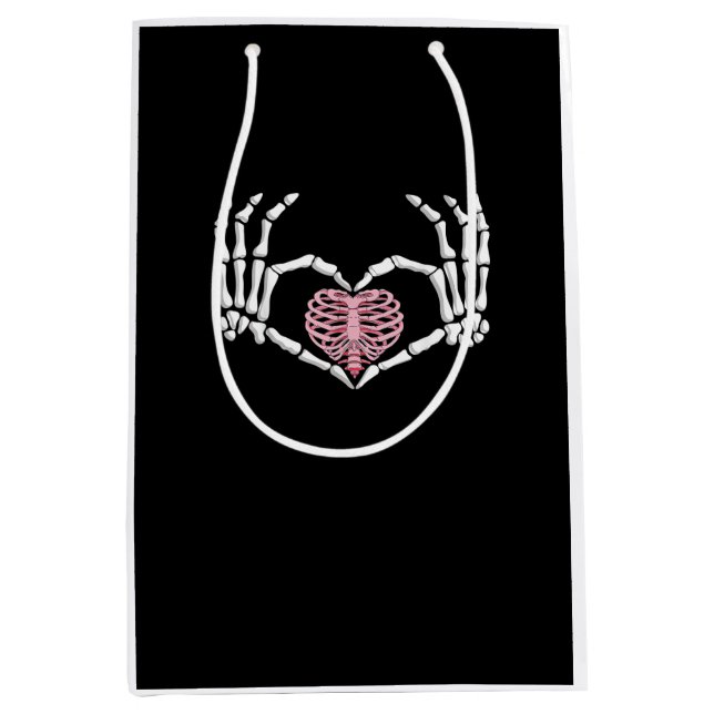 Bolsa De Regalo Mediana Halloween Halloween Halloween Halloween Hand Heart (Anverso)