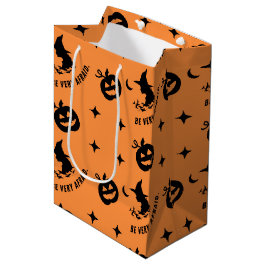 Bolsa De Regalo Mediana Halloween Naranja Black Spookkin Bitch