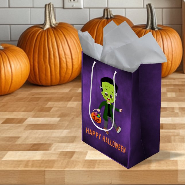 Bolsa De Regalo Mediana Halloween Party for Kids Frankenstein (Subido por el creador)