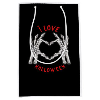 Bolsa De Regalo Mediana Halloween Skeletal Manos Manos Divertidas divertid