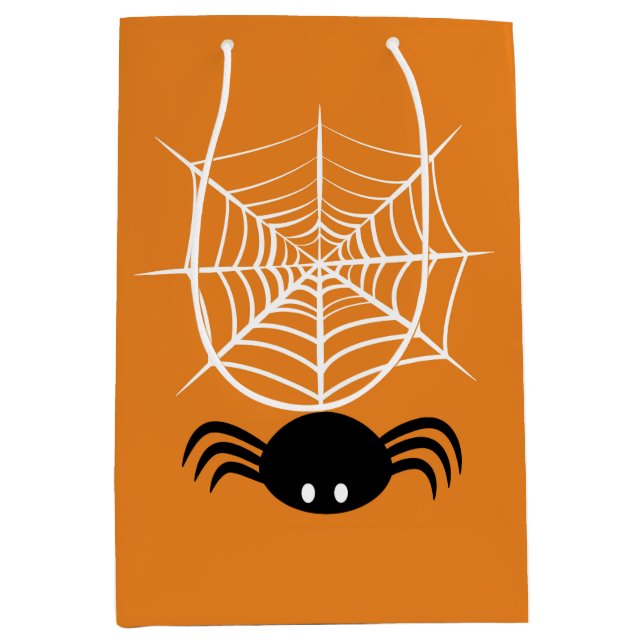 Bolsa De Regalo Mediana Halloween Spider Web (Anverso)