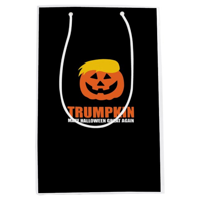 Bolsa De Regalo Mediana Halloween Trumpkin V2 (Anverso)