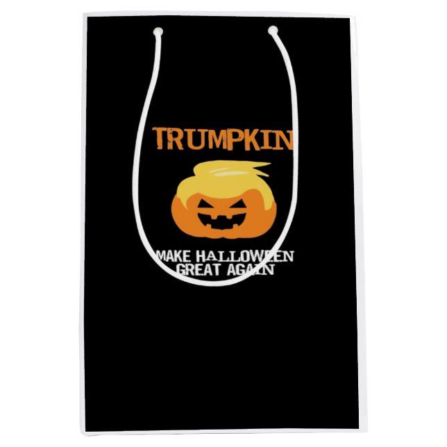 Bolsa De Regalo Mediana Halloween Trumpkin V3 (Anverso)