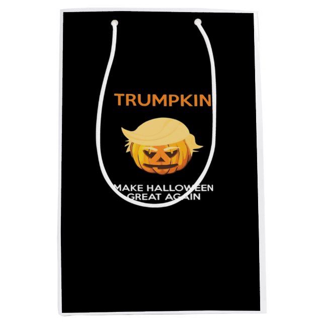 Bolsa De Regalo Mediana Halloween Trumpkin V4 (Anverso)