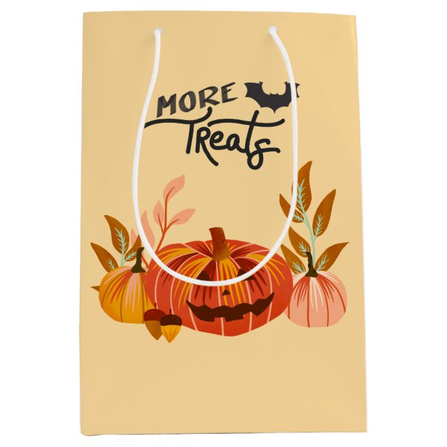 Bolsa De Regalo Mediana Halloween Vibes • More Treats (Anverso)