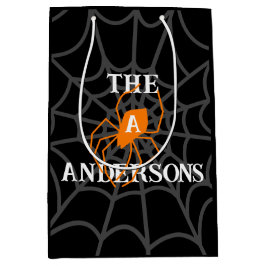 Bolsa De Regalo Mediana Halloween web de araña personalizada