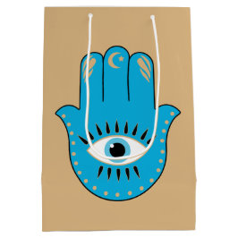 Bolsa De Regalo Mediana Hamsa Hand Greek Evil Eye Blue