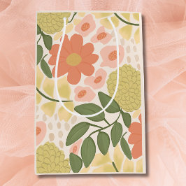 Bolsa De Regalo Mediana Hand-Drawn Floral Gift Bag – Whimsical Blooms