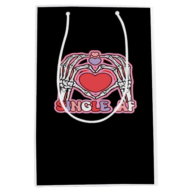 Bolsa De Regalo Mediana Hands Halloween Classic - Spooky Skeleton Design (Anverso)