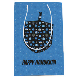 Bolsa De Regalo Mediana Hanukkah Dreidel Cutout