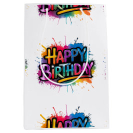 Bolsa De Regalo Mediana Happy Birthday Gift Bag Design