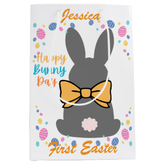 Bolsa De Regalo Mediana Happy bunny day personalized first easter