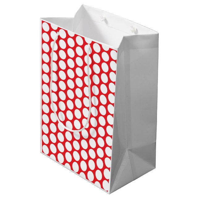 Bolsa De Regalo Mediana Happy Dots Gift Bag Red & Plum (Gender-Neutral) (Angulo reverso)