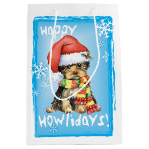 Bolsa De Regalo Mediana Happy Howlidays Yorkie
