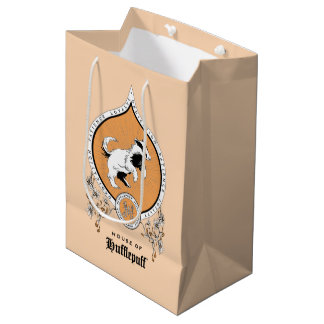 Bolsa De Regalo Mediana HARRY POTTER™ | Escudo Delicado Sketch HUFFLEPUFF™