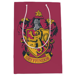 Bolsa De Regalo Mediana Harry Potter | Gryffindor Escudo Gold y Red