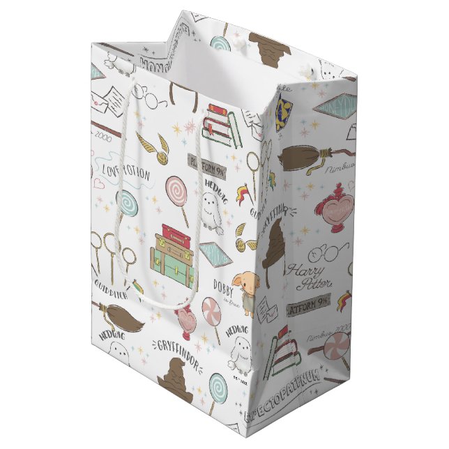 Bolsa De Regalo Mediana HARRY POTTER™ Patrón Mágico Pequeño (Angulo Anverso)