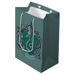 Bolsa De Regalo Mediana Harry Potter Slytherin Escudo Green