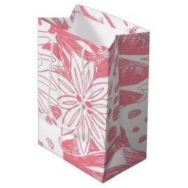 Bolsa De Regalo Mediana HATHOR Coral Floral Gift Bag
