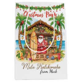Bolsa De Regalo Mediana Hawaii Santa Claus Christmas in Hawaii