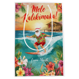 Bolsa De Regalo Mediana Hawaii Santa Claus Christmas in Hawaii