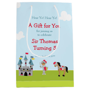 Bolsa De Regalo Mediana Hear Ye African American Knight Birday Party