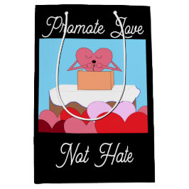 Bolsa De Regalo Mediana Heart Giving a Speech About Love: