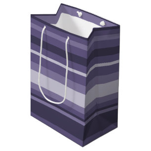 Bolsa De Regalo Mediana Heather rayas púrpuras