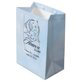 Bolsa De Regalo Mediana Heaven Sent Baby Shower Blue Moon Stars