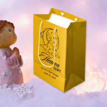 Heaven Sent Baby Shower Gold Moon Stars