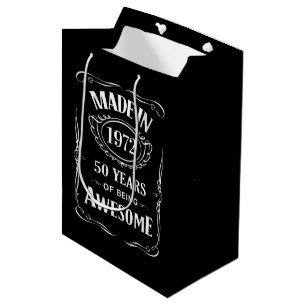 Bolsa De Regalo Mediana Hecho en 1972 50 años de ser genial hoy en día 2