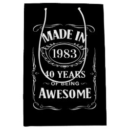 Bolsa De Regalo Mediana Hecho en 1983 40 años de ser impresionante 2023 bd