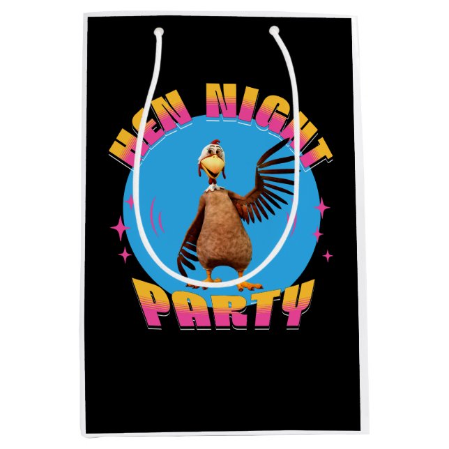 Bolsa De Regalo Mediana Hen Night Fiesta Funny Bachelorette Party (Anverso)