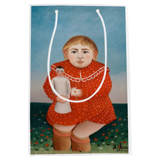 Bolsa De Regalo Mediana Henri Rousseau - Niño con muñeca (Anverso)