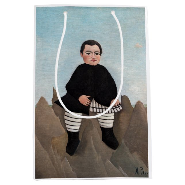 Bolsa De Regalo Mediana Henri Rousseau - Niño sobre las rocas (Anverso)