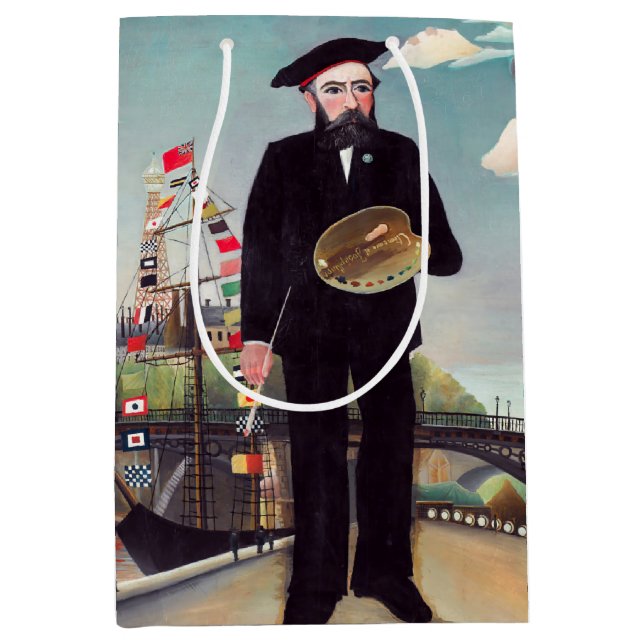 Bolsa De Regalo Mediana Henri Rousseau - Paisaje Retrato Mío (Anverso)