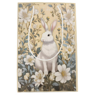 Bolsa De Regalo Mediana Hermano blanco lindo Pastel Floral Amarilla