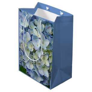 Bolsa De Regalo Mediana Hermosa foto de las flores azules de Hydrangea