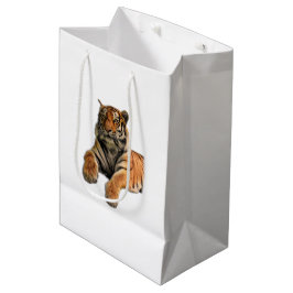 Bolsa De Regalo Mediana Hermosa foto del tigre de Bengala y sus patas