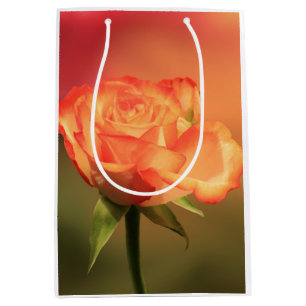 Bolsa De Regalo Mediana Hermosa fotografía romántica Rosa