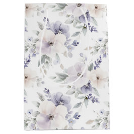 Bolsa De Regalo Mediana Hermoso baño de flores de lavanda morada marfil nu