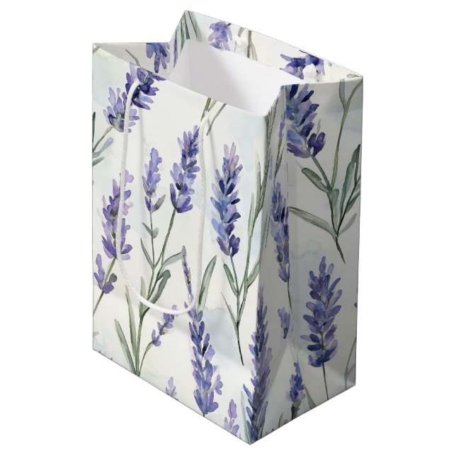 Bolsa De Regalo Mediana Hermoso Baño de Lavanda para Novia (Angulo Anverso)