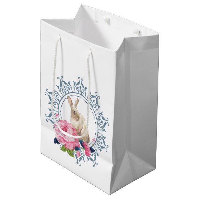 Bolsa De Regalo Mediana Hermoso Conejo de Pascua (Angulo Anverso)
