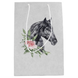 Bolsa De Regalo Mediana Hermoso retrato de cabeza de caballo
