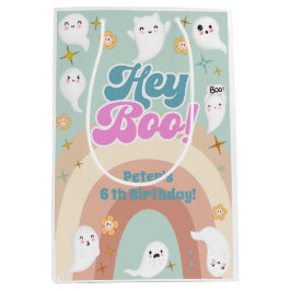 Bolsa De Regalo Mediana Hey boo goovy halloween niños retro cumpleaños