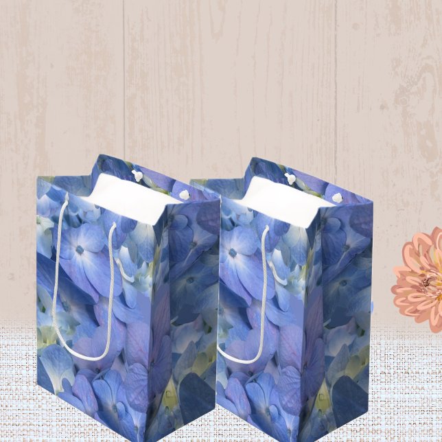 Bolsa De Regalo Mediana Hidrangeas azules en flor (Subido por el creador)