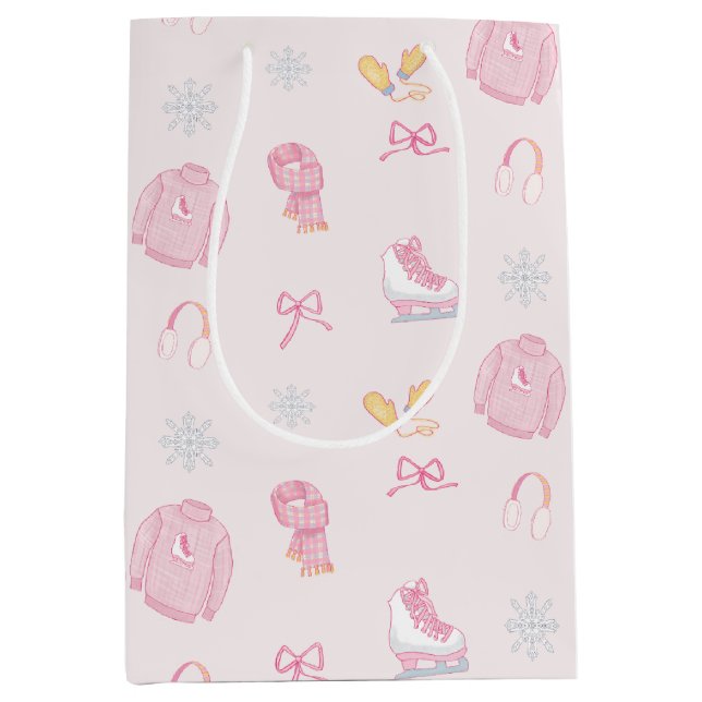 Bolsa De Regalo Mediana Hielo Hielo Hielo Hielo Hielo Hielo Hielo Rosa (Anverso)