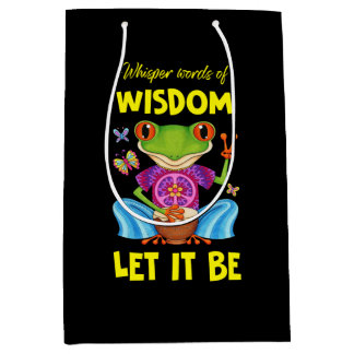 Bolsa De Regalo Mediana Hippie Let It Be Frog