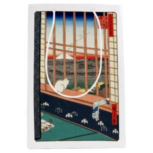 Bolsa De Regalo Mediana Hiroshige Utagawa - Campos de arroz de Asakusa