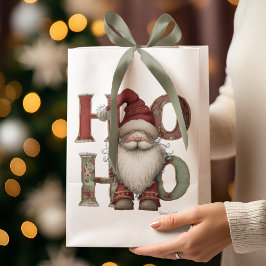 Bolsa De Regalo Mediana HO HO HO Santa Christmas Gift Bags 